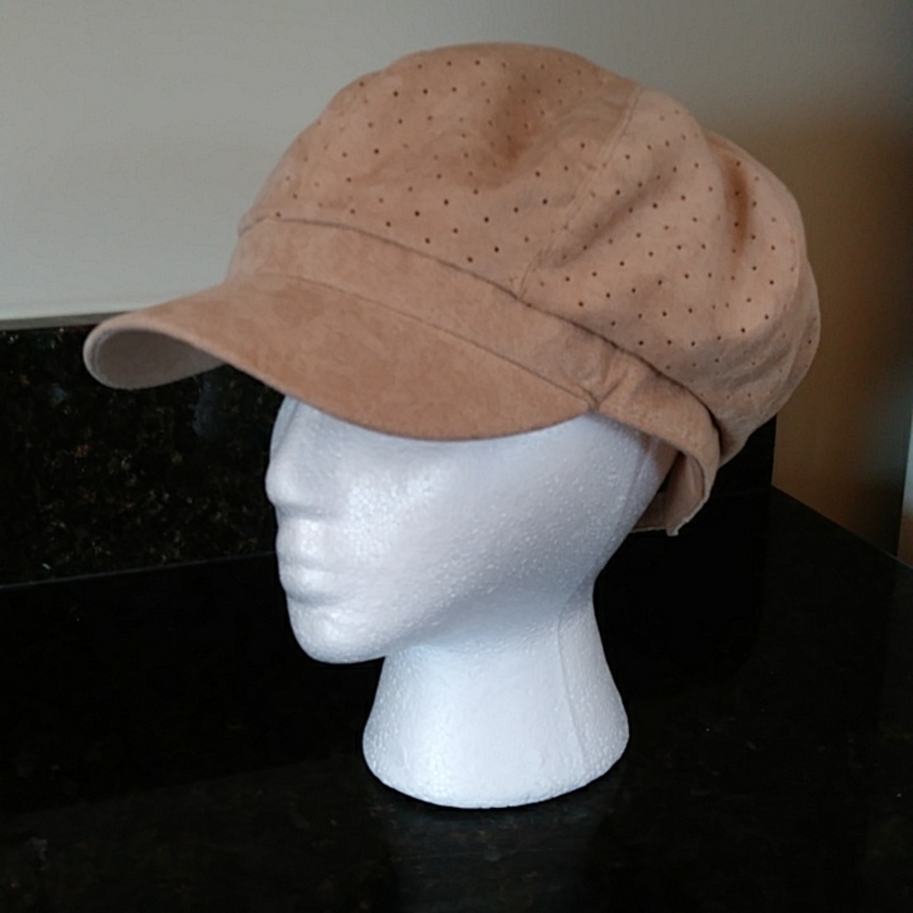 Gatsby Newsboy Style Floral Lined Hat Tan Brown OS